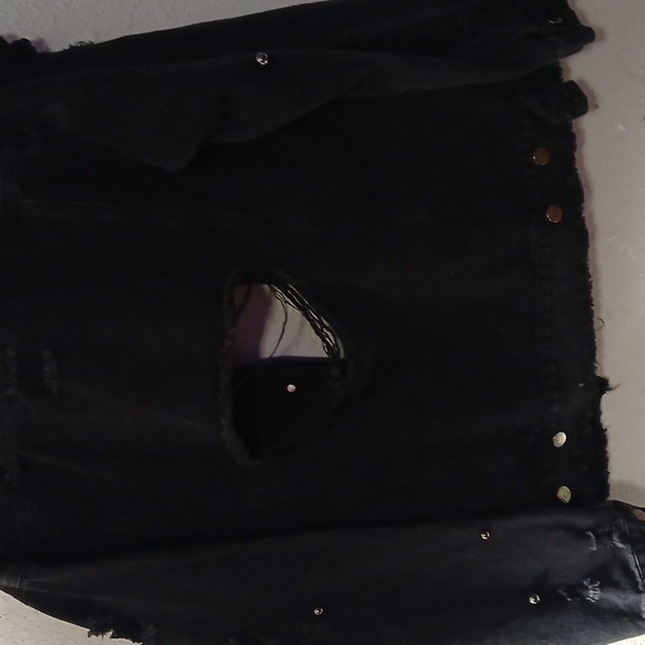 Between Us Distress Black Jacket - Picture 6 of 9